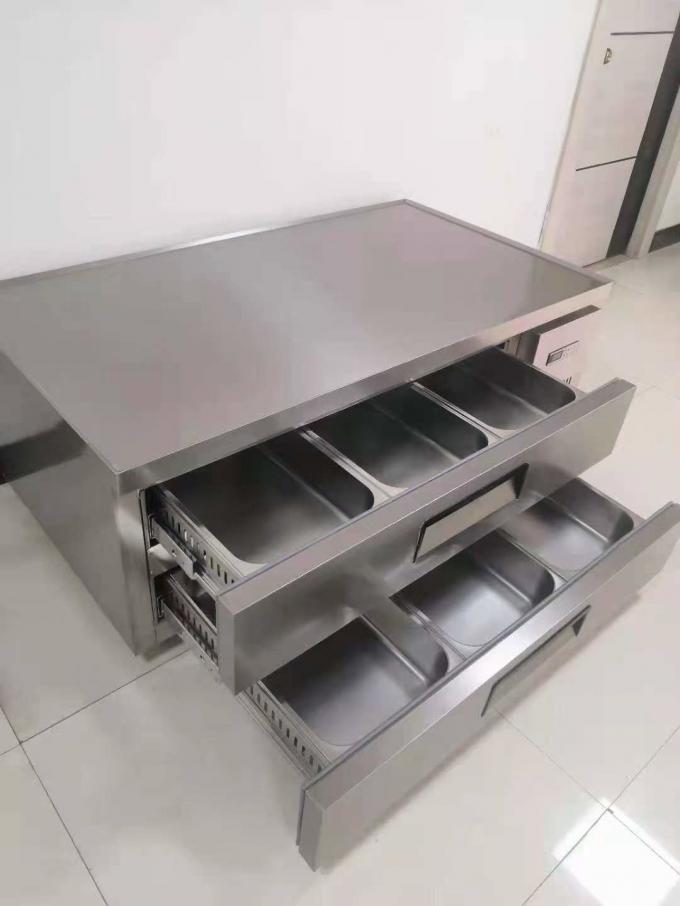 Commercial Counter Table Chest Of 6 Drawer Stainless Steel Refrigeration Kitchen Equipment 2